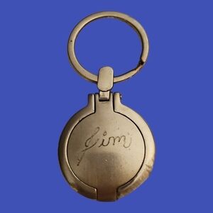 3/$30 Vintage 2001 Photo Locket Keychain with Engraving